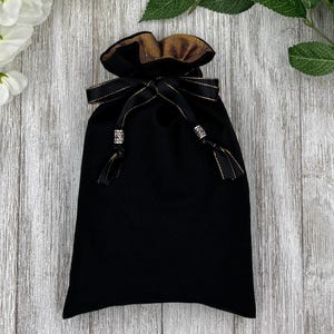 Gold Silk Lined Tarot Bag/ Custom Tarot bag/ Keepsake Bag / Drawstring Bag / Oracle Bag / Crystal Bag / Gift Bag / Tarot Pouch / Bag