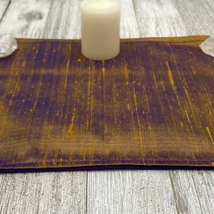 Silk MINI Altar Cloth - Gold, Traveling Altar Cloth, Portable Altar Cloth, Small Spaces Altar, Home Office Altar