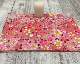 MINI Altar Cloth - Flowers Traveling Altar Cloth, Portable Altar Cloth, Small Spaces Altar, Home Office Altar