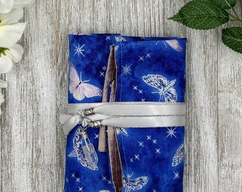 Reversible Silk Lined Tarot Wrap/ Tarot Wrap / Tarot Supplies / Tarot Deck Storage / Tarot Cloth / Tarot Supplies / Altar
