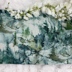 Forest Altar Cloth, Tarot Cloth, Altar Decor, Double Sided Altar Cloth, Wall Hanging, Dice Mat, Centerpiece