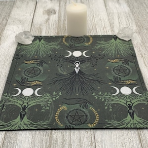 MINI Altar Cloth - Goddess Tarot Cloth, Traveling Altar Cloth, Portable Altar Cloth, Small Spaces Altar, Home Office Altar