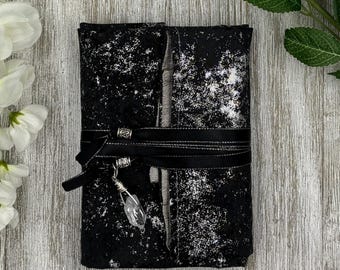 Reversible Silk Lined Tarot Wrap / Tarot Wrap / Tarot Supplies / Tarot Deck Storage / Tarot Cloth / Tarot Supplies / Altar