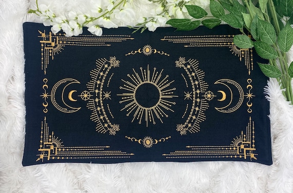 Embroidered Altar Cloth, Tarot Cloth, Altar Decor, Double Sided Altar Cloth, Wall Hanging, Dice Mat, Centerpiece
