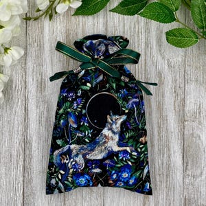 Sac de tarot loup/sac de tarot personnalisé/sac souvenir/sac à cordon/sac Oracle/sac à bijoux/sac en cristal/sac cadeau/sac de tarot
