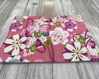 MINI Altar Cloth - Flowers Traveling Altar Cloth, Portable Altar Cloth, Small Spaces Altar, Home Office Altar