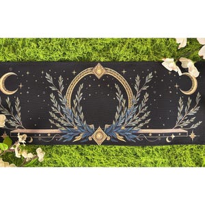 Framed Tarot Cloth, Altar Cloth, Altar Decor, Divination Cloth, Wall Hanging, Spiritual Decor, Dice Mat, Centerpiece, Table Mat