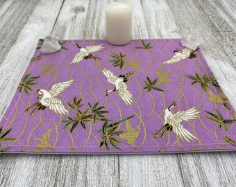 MINI Altar Cloth - Birds Traveling Altar Cloth, Portable Altar Cloth, Small Spaces Altar, Home Office Altar