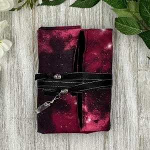Papiers de tarot réversibles doublés de coton/ Papiers de tarot galaxie / Fournitures de tarot / Rangement de jeu de cartes de tarot / Torchons de tarot / Fournitures de tarot / Autel