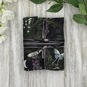 Papier de tarot réversible doublé de soie/ Papier de tarot anti-mites de la lune/Fournitures de tarot/Rangement de jeu de cartes de tarot/Toiles de tarot/Fournitures de tarot/Autel