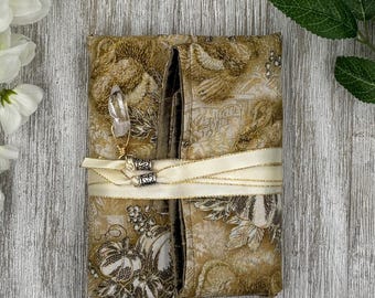 Reversible Silk Lined Tarot Wrap / Tarot Wrap / Tarot Supplies / Tarot Deck Storage / Tarot Cloth / Tarot Supplies / Altar