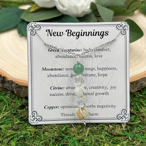 New Beginnings Necklace -Geologist Certified Crystals, Necklace Gift, Necklace, Handmade Necklace, Crystal Necklace, Crystal Jewelry