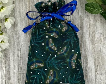 Firefly Tarot Bag/ Custom Tarot Pouch/ Keepsake Bag / Drawstring Bag / Oracle Bag / Crystal Bag / Tarot Pouch / Cosmetic Bag