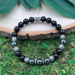 Grounding Crystal Bracelet, Hematite Bracelet, Stretch Bracelet, Gemstone Bracelet, Stretchy Crystal Bracelet, Gift, Elastic Bracelet