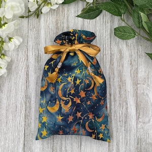 Sac de tarot étoiles lune/pochette de tarot personnalisée/sac à souvenirs/sac à cordon/sac Oracle/sac en cristal/pochette de tarot/trousse à cosmétiques