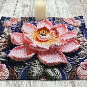 Small Altar Cloth - Floral, Traveling Altar Cloth, Portable Altar Cloth, Small Spaces Altar, Home Office Altar