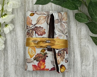 Reversible Cotton Lined Tarot Wrap/ Leaves Tarot Wrap / Tarot Supplies / Tarot Deck Storage / Tarot Cloth / Tarot Supplies / Altar