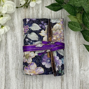 Papier de tarot réversible doublé de soie / Papier de tarot floral papillon / Fournitures de tarot / Rangement du jeu de cartes de tarot / Torchons de tarot / Fournitures de tarot / Autel
