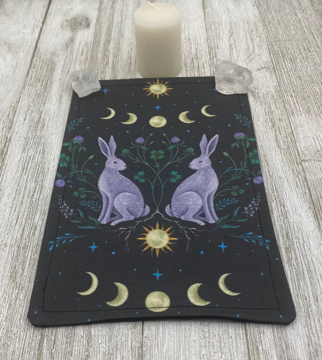 MINI Altar Cloth - Rabbits, Traveling Altar Cloth, Portable Altar Cloth ...