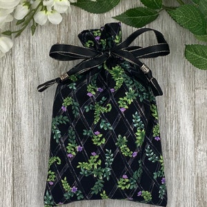 Sac de tarot à base de plantes/Pochette de tarot personnalisée/Sac souvenir/Sac à cordon/Sac Oracle/Sac en cristal/Pochette de tarot/Trousse à cosmétiques
