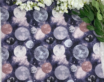 Moons Altar Cloth, Tarot Cloth, Altar Decor, Double Sided Altar Cloth, Wall Hanging, Dice Mat, Centerpiece