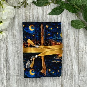 Papier de tarot réversible doublé de soie / Papier de tarot scène lune / Fournitures de tarot / Rangement du jeu de cartes de tarot / Torchons de tarot / Fournitures de tarot / Autel