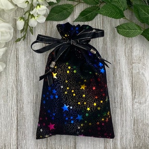 Stars Tarot Bag/ Custom Tarot Bag/ Keepsake Bag / Drawstring Bag / Oracle Bag / Jewelry Bag / Crystal Bag / Gift Bag / Tarot Pouch