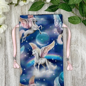 Fantasy Tarot Bag/ Custom Tarot Pouch/ Keepsake Bag / Drawstring Bag / Oracle Bag / Crystal Bag / Tarot Pouch / Cosmetic Bag