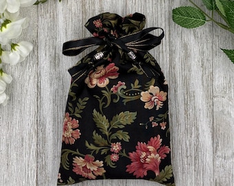 Vintage Tarot Bag/ Custom Tarot Pouch/ Keepsake Bag / Drawstring Bag / Oracle Bag / Crystal Bag / Tarot Pouch / Cosmetic Bag