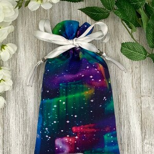 Northern Lights Tarot Bag/ Custom Tarot Pouch/ Keepsake Bag / Drawstring Bag / Oracle Bag / Crystal Bag / Tarot Pouch / Cosmetic Bag