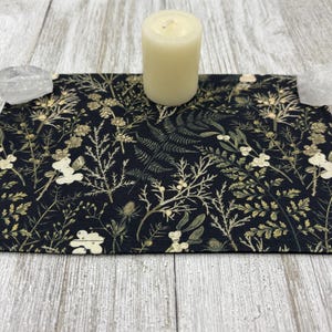 MINI Altar Cloth - Plants Traveling Altar Cloth, Portable Altar Cloth, Small Spaces Altar, Home Office Altar