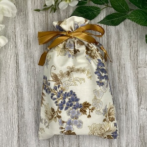 Floral Tarot Bag/ Custom Tarot Bag/ Keepsake Bag / Drawstring Bag / Oracle Bag / Jewelry Bag / Crystal Bag / Gift Bag / Tarot Pouch