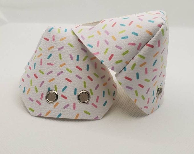 Daisy Clear Jelly Black Holographic Roller Skate Toe Guard PAIR Flower