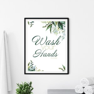 Wash your hands Sign //  Digital Download // Bathroom Art // Bathroom Sign // Bathroom Picture // Christmas Gift