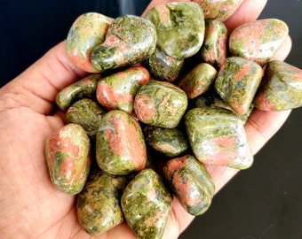 Unakite Tumbled Stones - 4 Sizes - Connect top Nature, Compassion, Divine Feminine, Spiritual Ascension