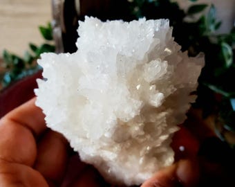 Cluster di aragonite bianca con quarzo: Calcite di grotta, Portale stellare