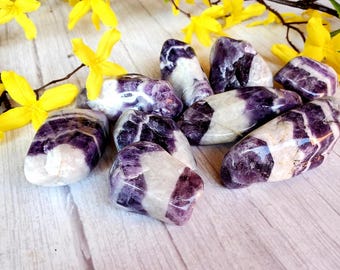 GRANDI Chevron Ametista Punti Naturali Lucidati - Attivazione Terzo Occhio/Chakra della Corona