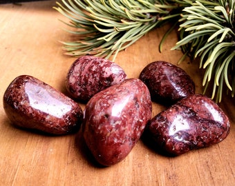 Large/ XL Red Wine Quartz Tumbled Stones from South Africa- Transformation, Grounding, Root Chakra