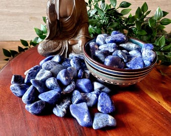 Pietra levigata di sodalite - Comunicazione, Terzo occhio, Chakra della gola, Intuizione