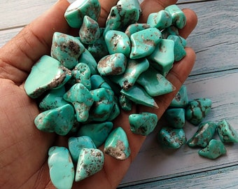Turquoise Tumbled Stones- Mexico - Calm, Tranquility, Stress, Peace, Wellbeing, Stabilizes Mood Swings