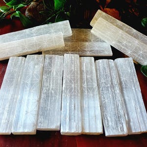 Flower Of Life Selenite Wands