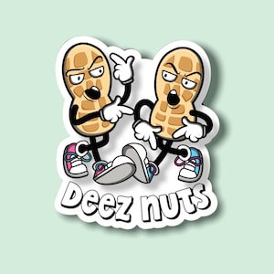 Deez Nuts Magnet | Funny Car or Locker Magnet | Sarcastic Fridge Magnet | truck Magnet bumper sticker