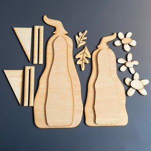 Tall Pumpkins Wood Craft Kit