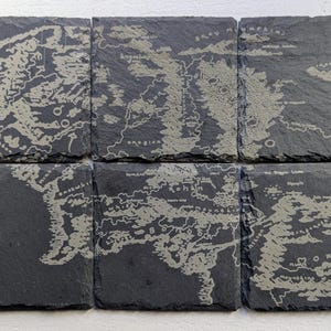 Lord of the Rings Middle-Earth Map Coaster Set