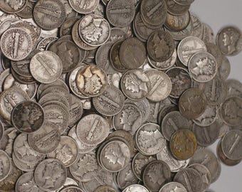Mercury Dimes 1916-1945, 90% Silver Coin Lot, Circulated, Choose How Many