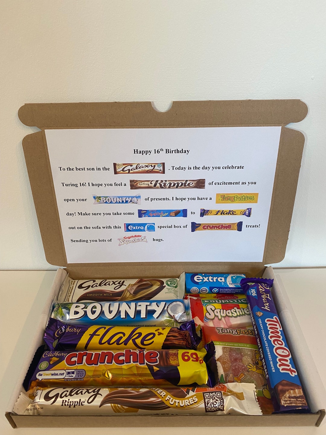 16th Birthday Treat Box: Chocolate & Sweets Letterbox Gift - Etsy UK