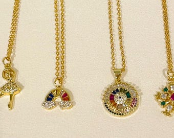 24 K gold filled necklaces with Pendants