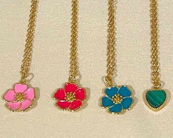 24 K gold filled necklaces with Pendants