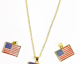 American Flag Necklace