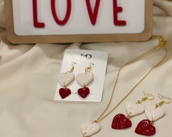 Heart earrings small size